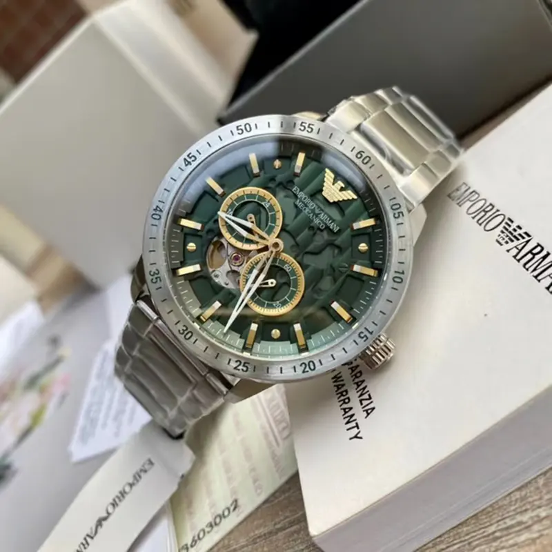 Emporio Armani Mario Automatic Green Dial Men's Watch | AR60053